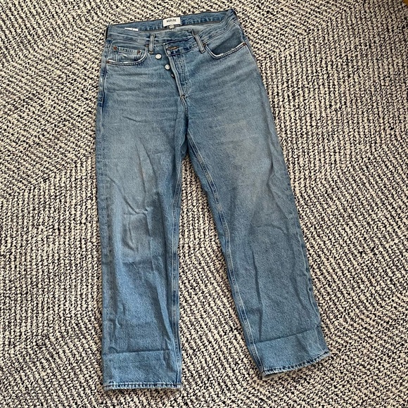 Agolde Upsized Criss Cross Jeans (Eternal) - Picture 1 of 4